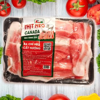 Ba chỉ heo Canada cắt miếng nướng