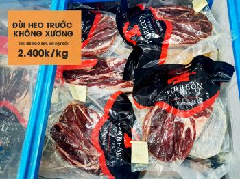 Đùi heo trước không xương 50% Iberico 50% ăn hạt sồi