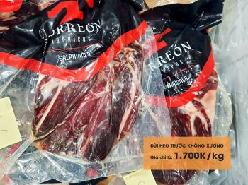 Đùi heo trước không xương 50 % Iberico 50% ăn ngũ cốc