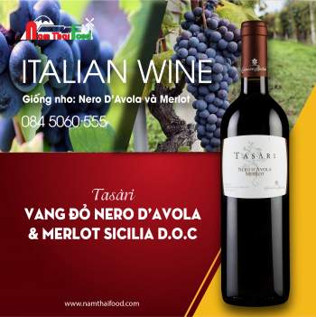 VANG ĐỎ TASÀRI NERO D'AVOLA MERLOT 