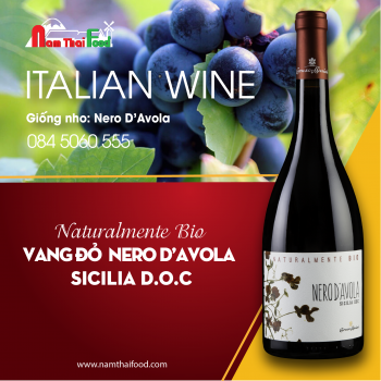 VANG ĐỎ NATURALMENTE BIO NERO D'AVOLA  