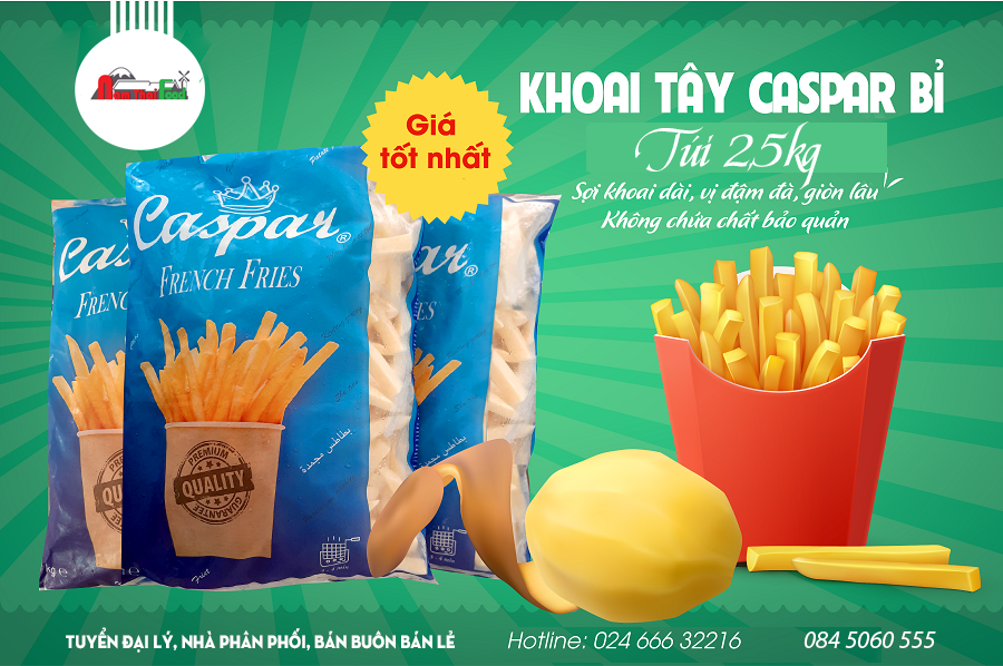 Sản phẩm khoai tây đông lạnh Caspar
