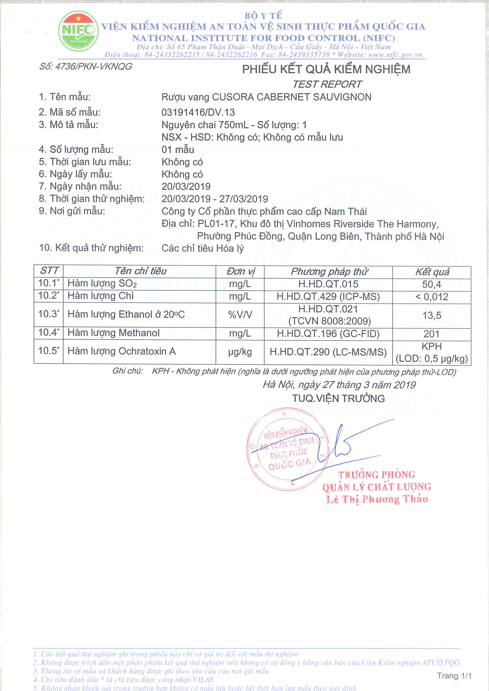 VANG ĐỎ CUSORA CABERNET SAUVIGNON  