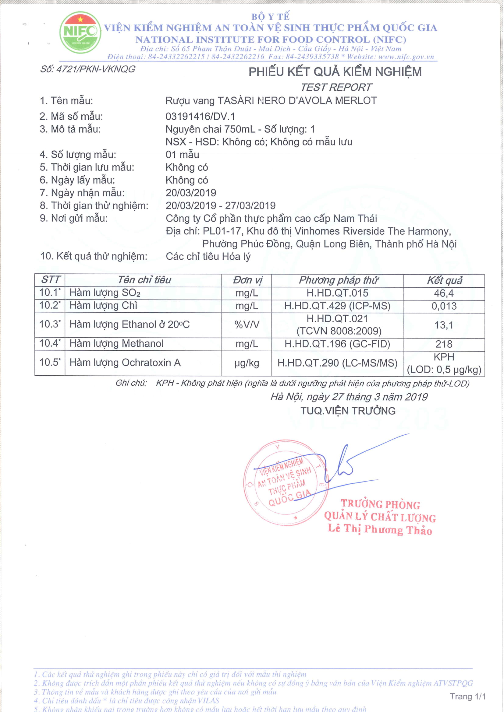 VANG ĐỎ TASÀRI NERO D'AVOLA MERLOT 