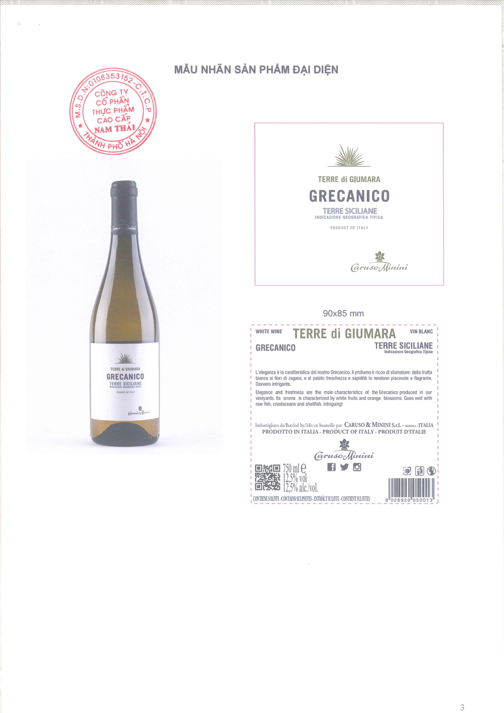 vang trắng grecanico