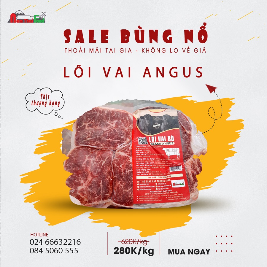 Lõi vai bò Black Angus Canada