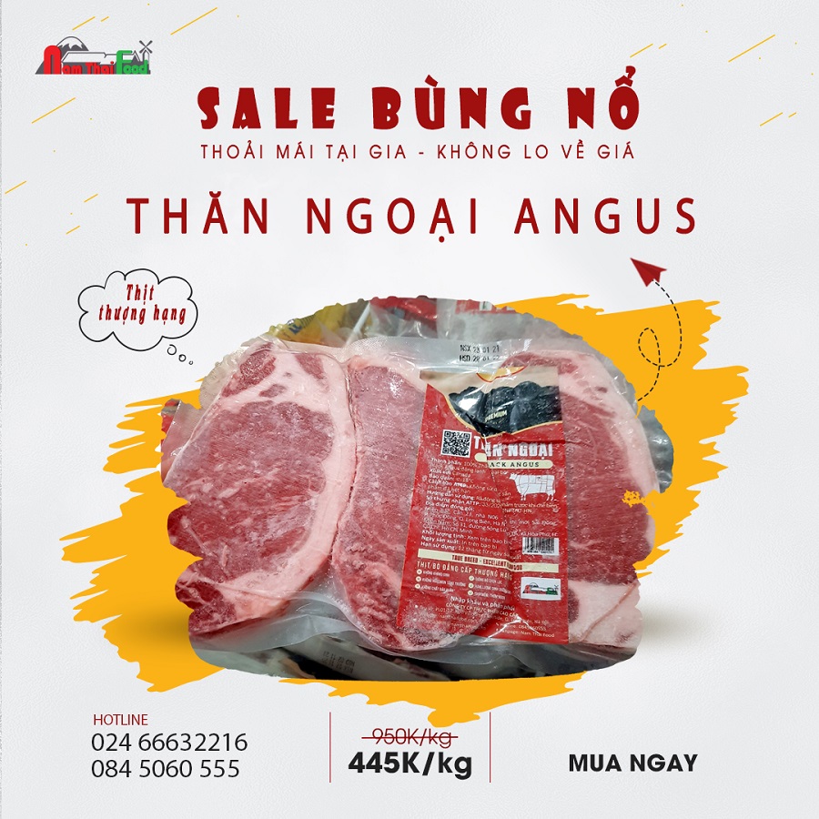 Thăn ngoại bò Black Angus Canada